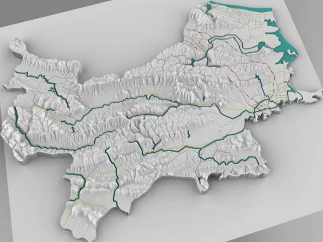 山体地形沙盘模型